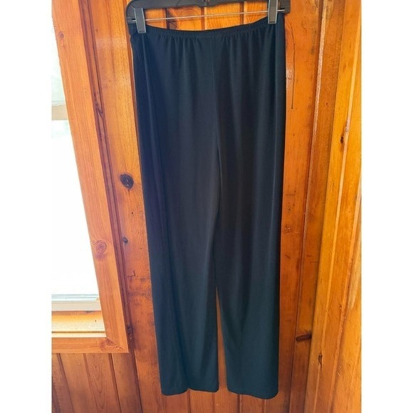 Dress Barn‎ Black Leaf Print V-Neck Top Size 8 - Picture 4 of 4